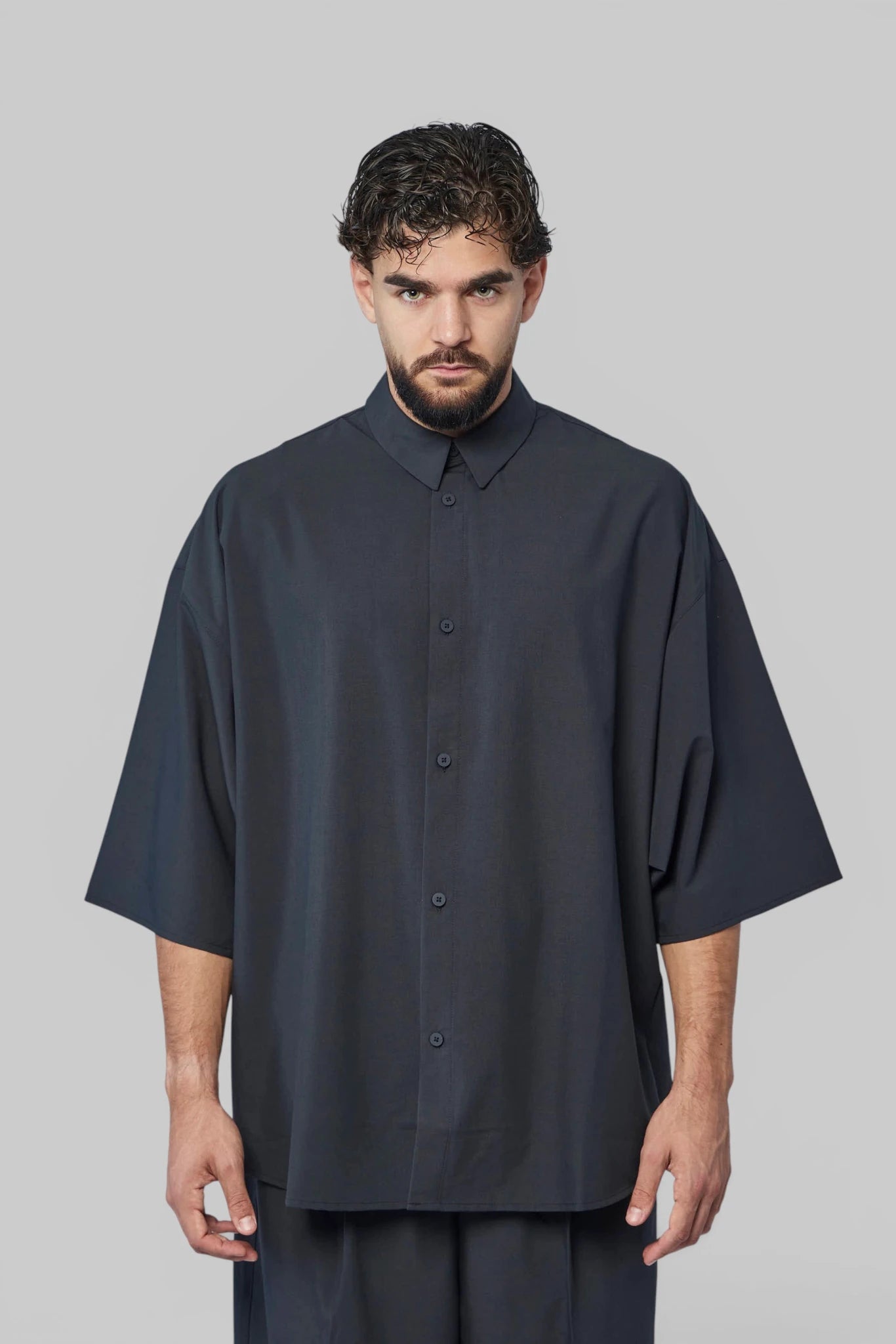 Fear Of God Essentials - 3/4 Sleeve Button Up Shirt - LABELS