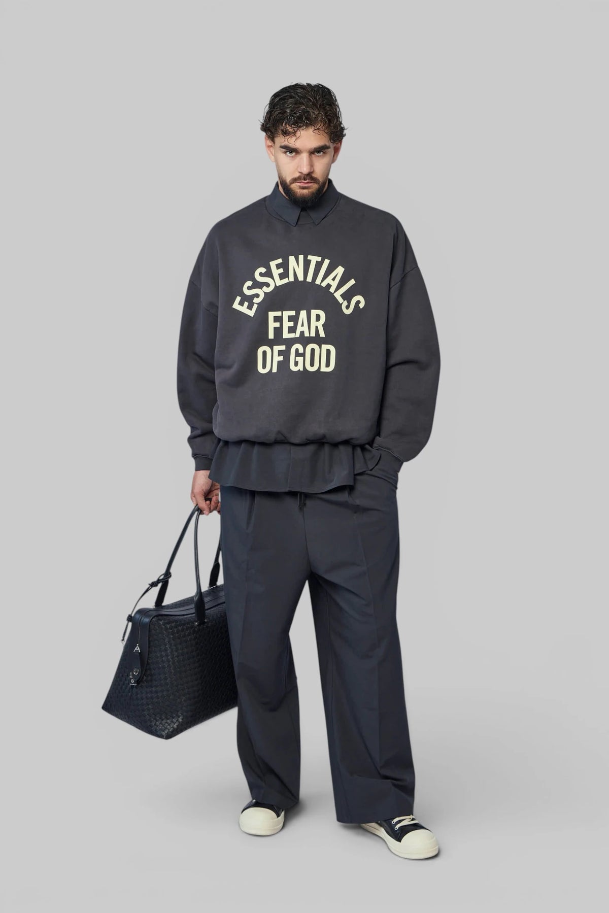 Campus 90's Crewneck Sweatshirt back view showing straight hemline