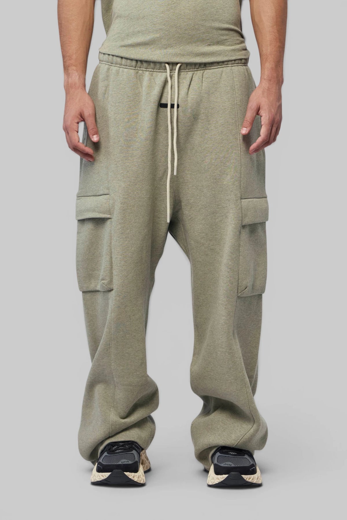 Fear Of God Essentials Cargo Pants styled with casual streetwear