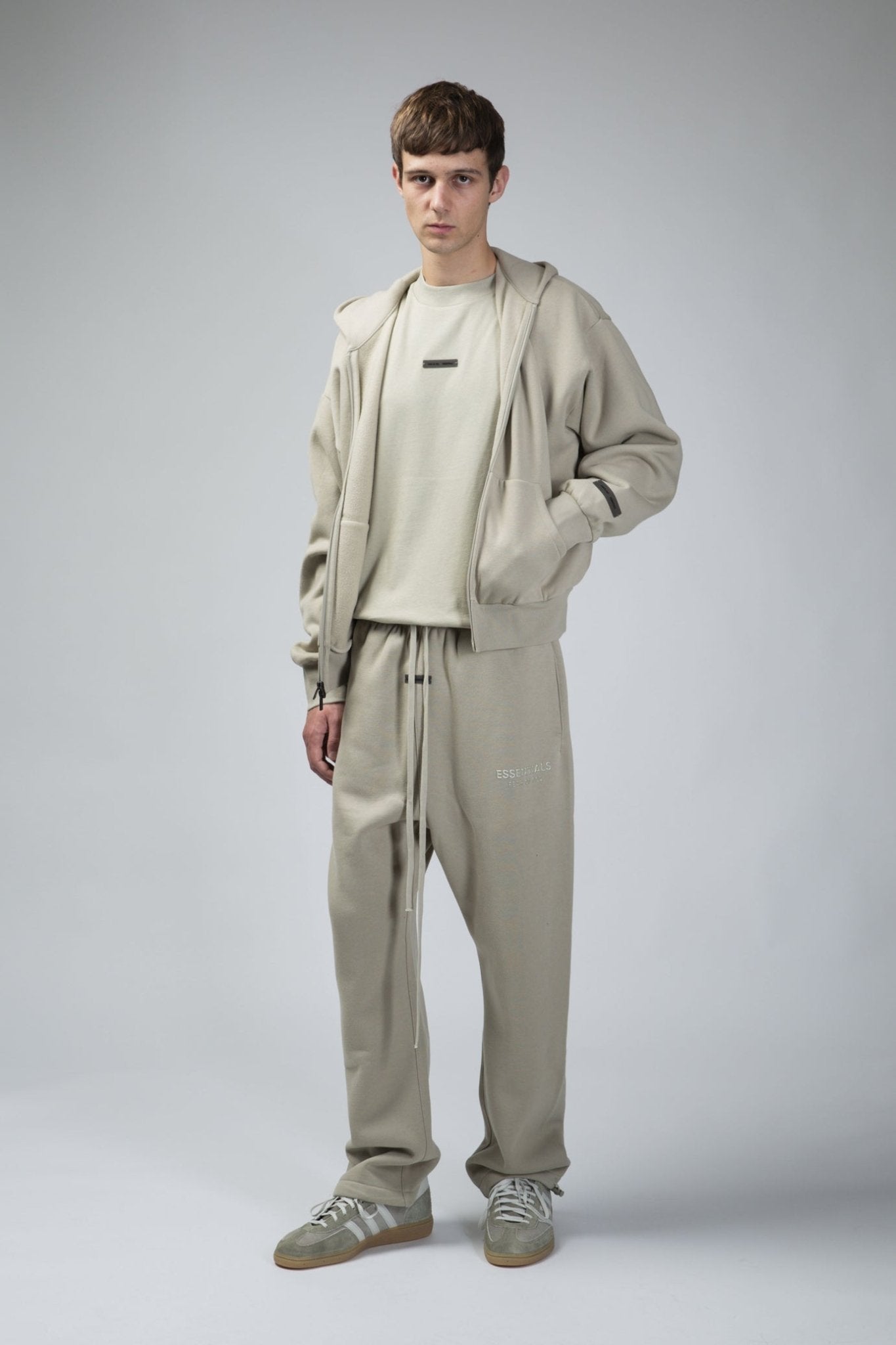 Fear of God Essentials - Classic Fit Fleece Zip - Up Hoodie - LABELS