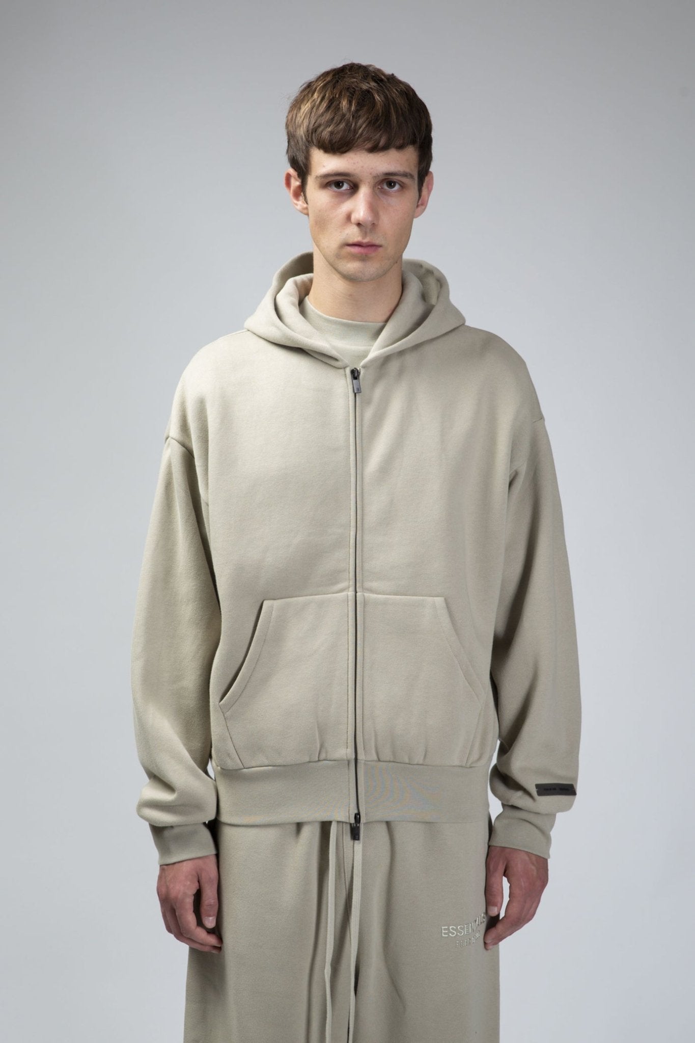 Fear of God Essentials - Classic Fit Fleece Zip - Up Hoodie - LABELS