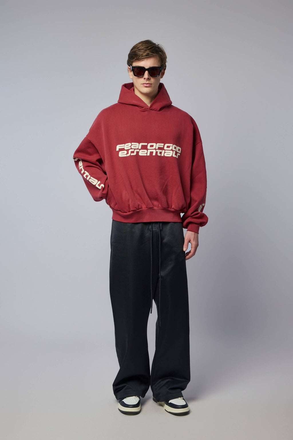 Fear of God Essentials - Cropped Relaxed Hoodie - LABELS