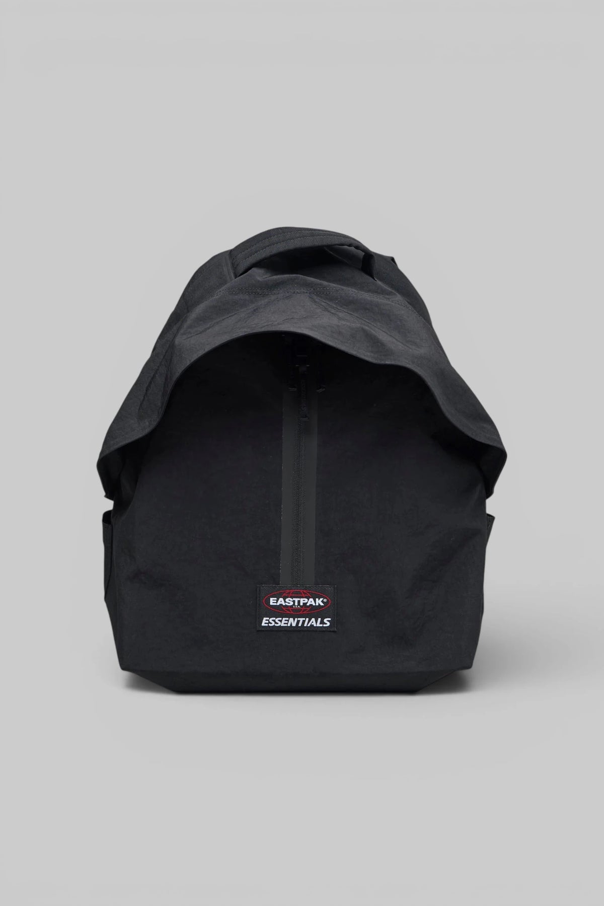 Fear Of God Essentials Backpacks in black polyamide, front view with logo patch
