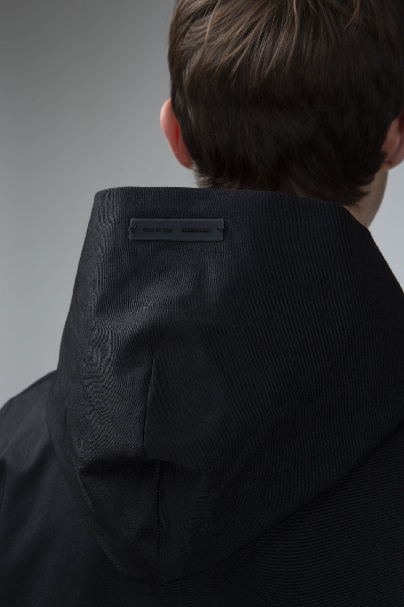 Fear of God Essentials - Poly Cotton Twill Hoodie – Jet Black - LABELS