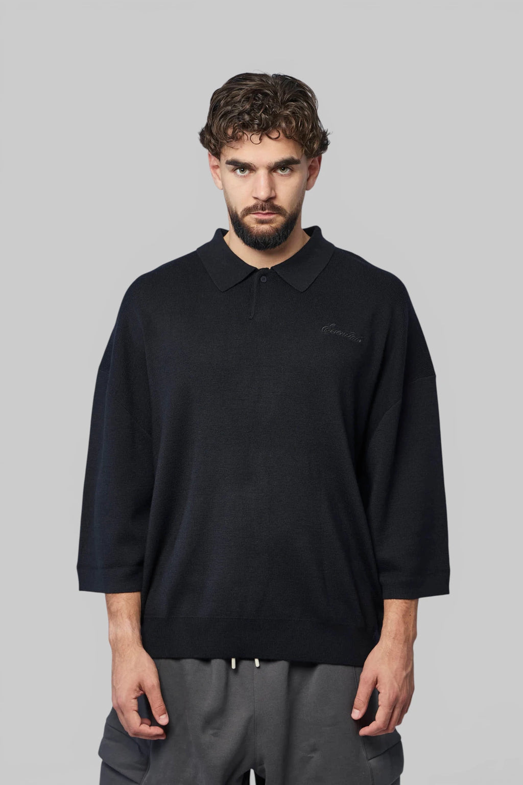 Fear Of God Essentials - Signature 3/4 Sleeve 90's Knit Polo - LABELS