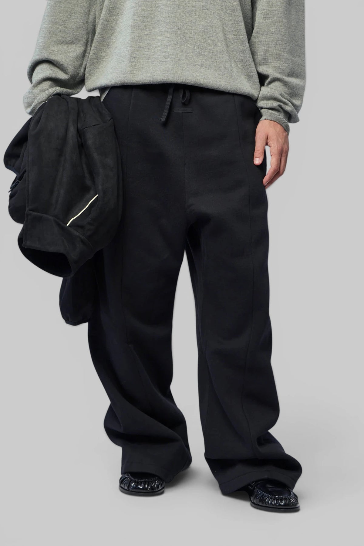Fear Of God Essentials Wide-Leg Pants front view in relaxed fit