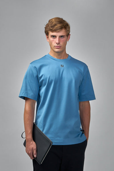 Cotton T-Shirt with FF Metal Detail