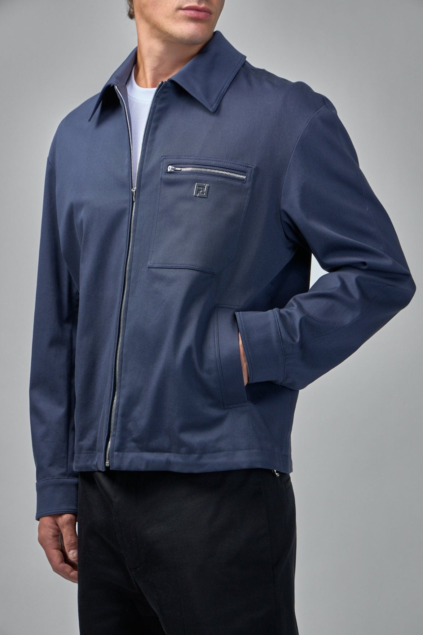 Fendi - Jacket with Logo - Shaped Appliqué - LABELS