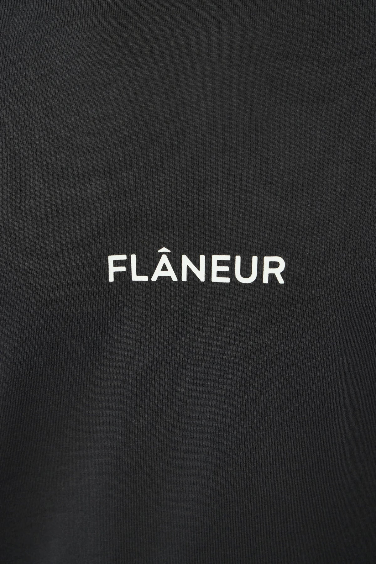 FLÂNEUR Box Logo Long Sleeve flat lay showing relaxed fit