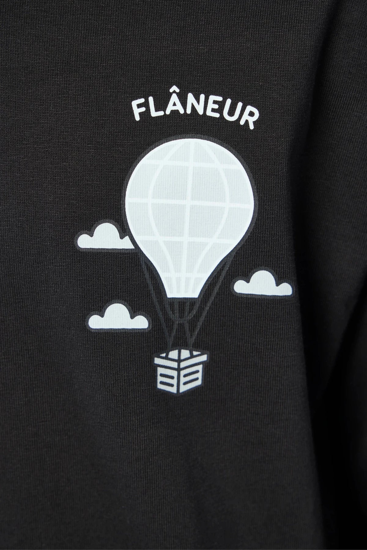 FLÂNEUR Box Logo Long Sleeve fabric texture close-up