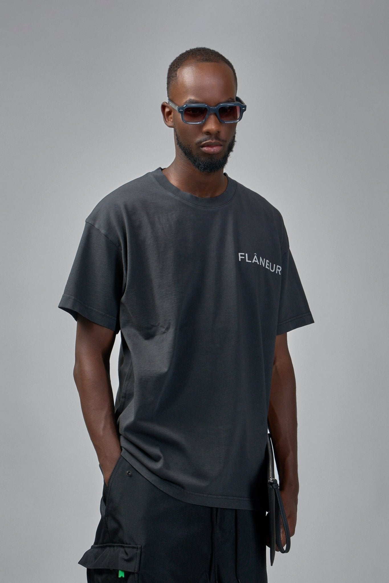 FLÂNEUR - Double Logo Washed T-Shirt - LABELS