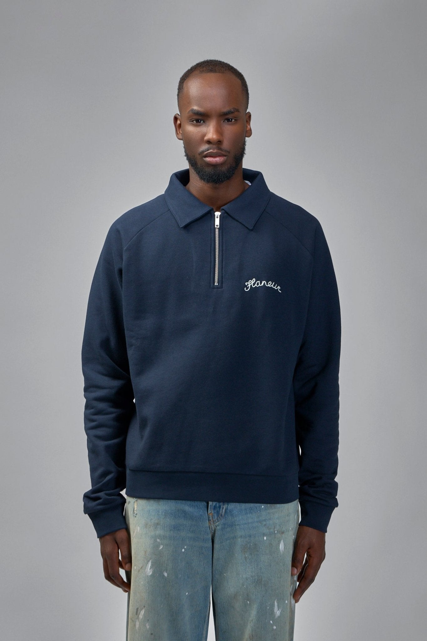 FLÂNEUR - Signature Raglan Zip Sweatshirt - LABELS