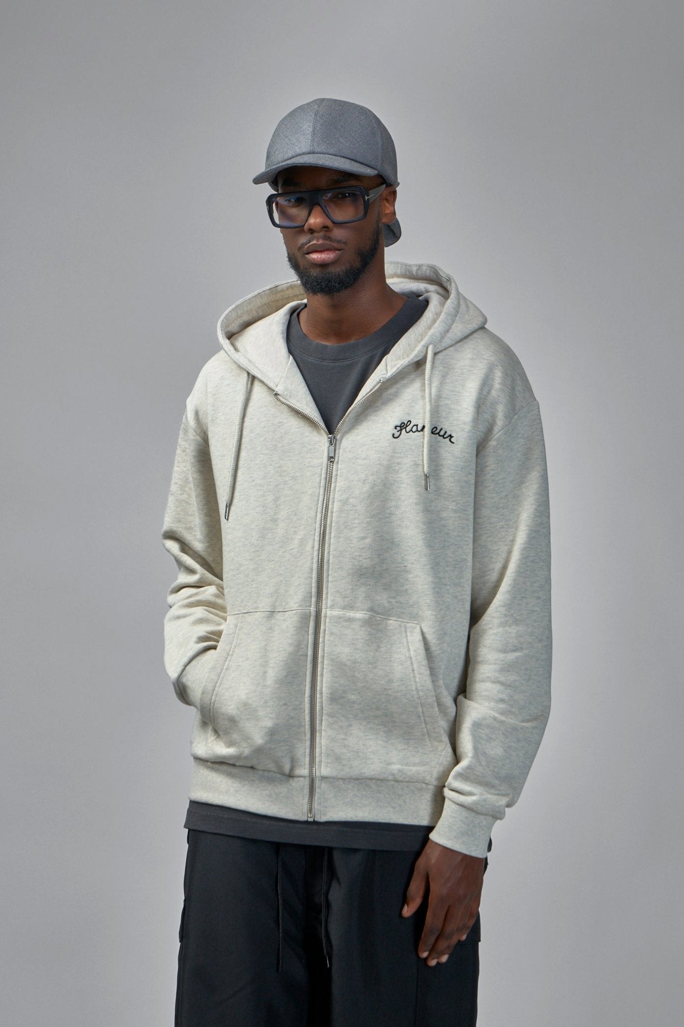 FLÂNEUR - Signature Zip - Up Hoodie - LABELS