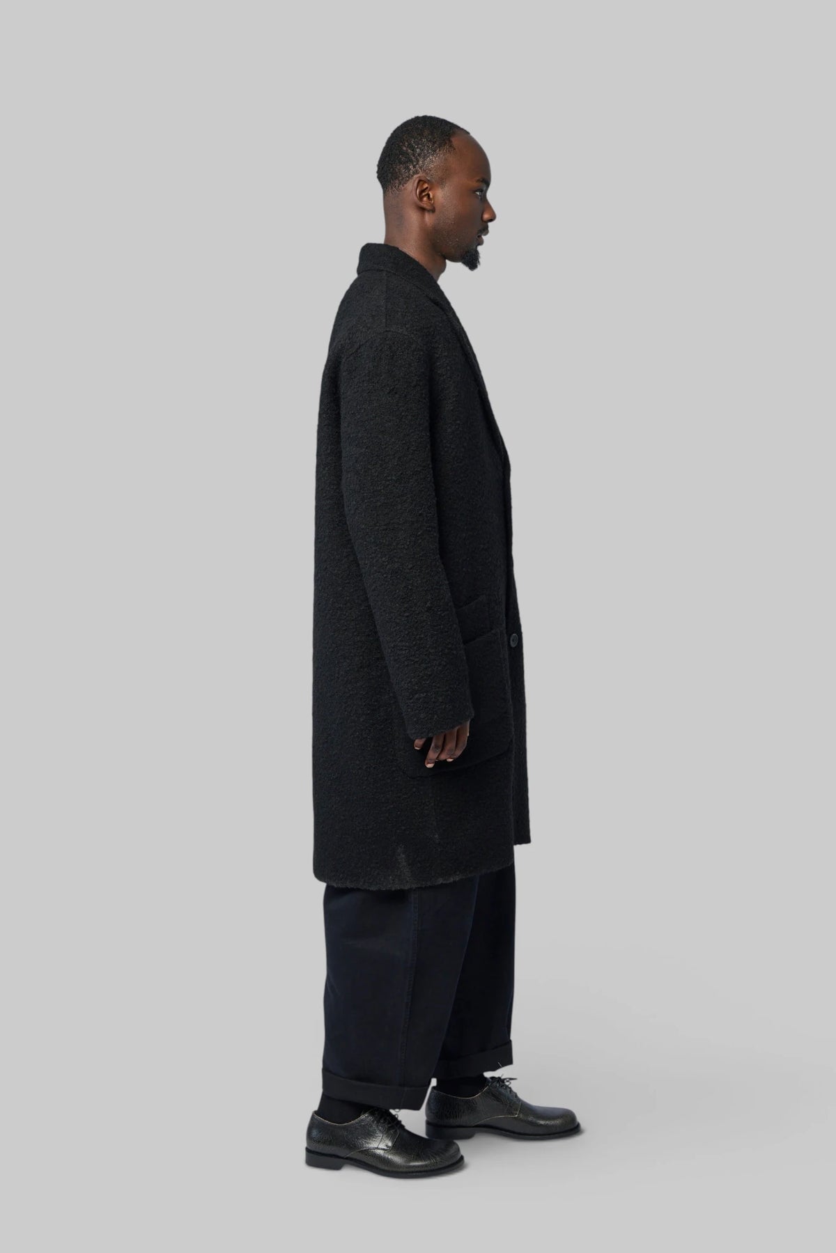 FREI-MUT - Kneelength Coat With Lapal Collar - LABELS