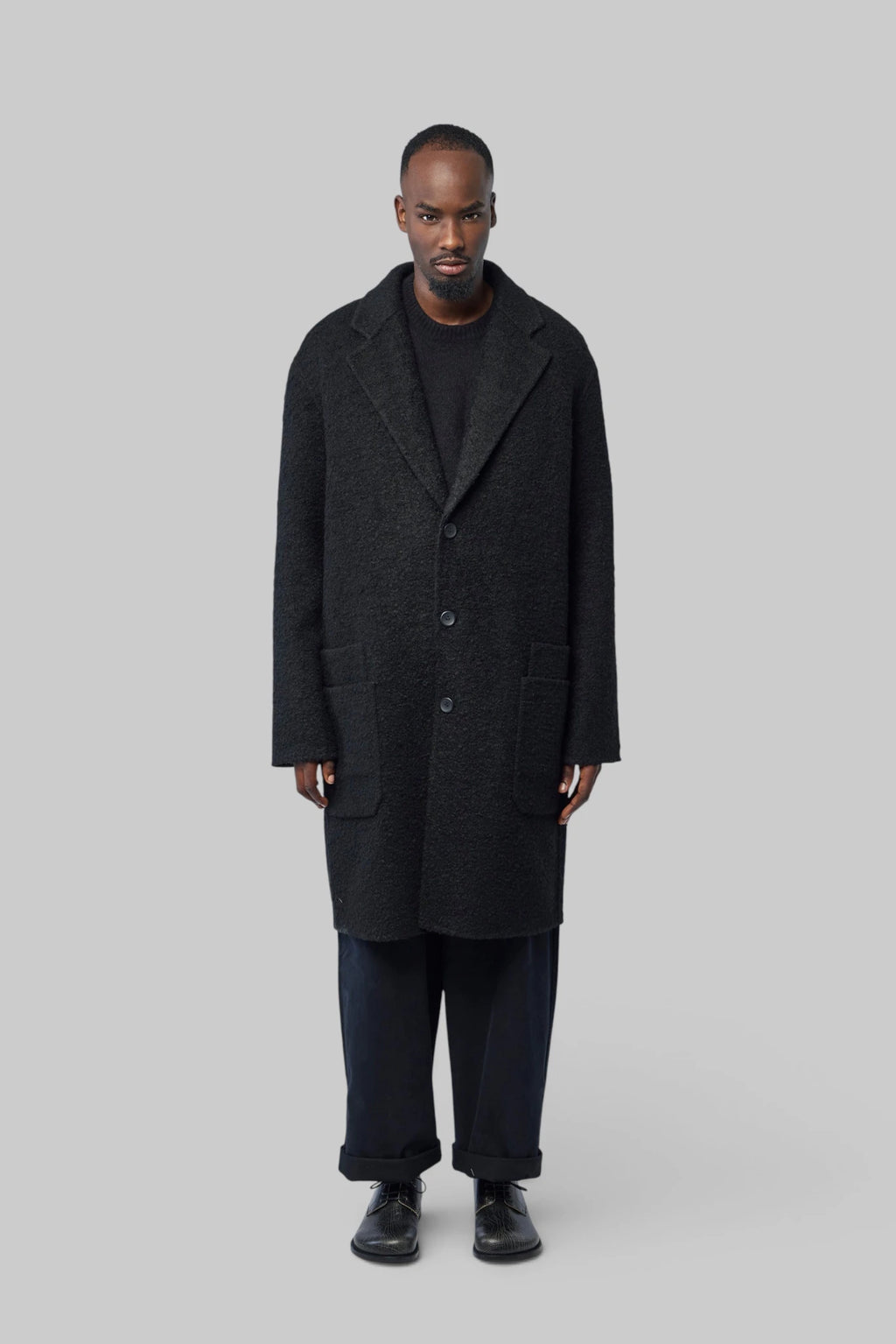FREI-MUT - Kneelength Coat With Lapal Collar - LABELS