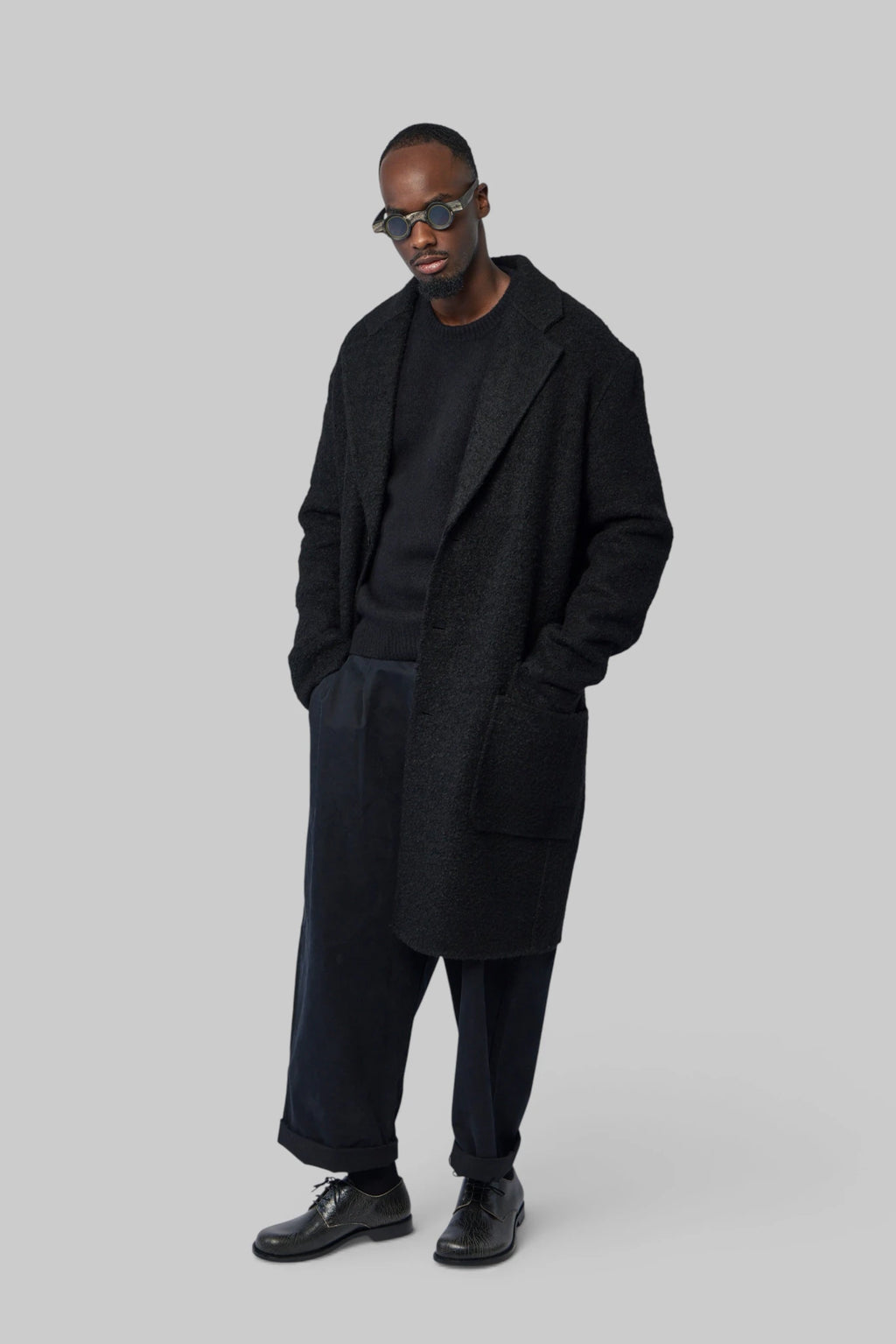 FREI-MUT - Kneelength Coat With Lapal Collar - LABELS