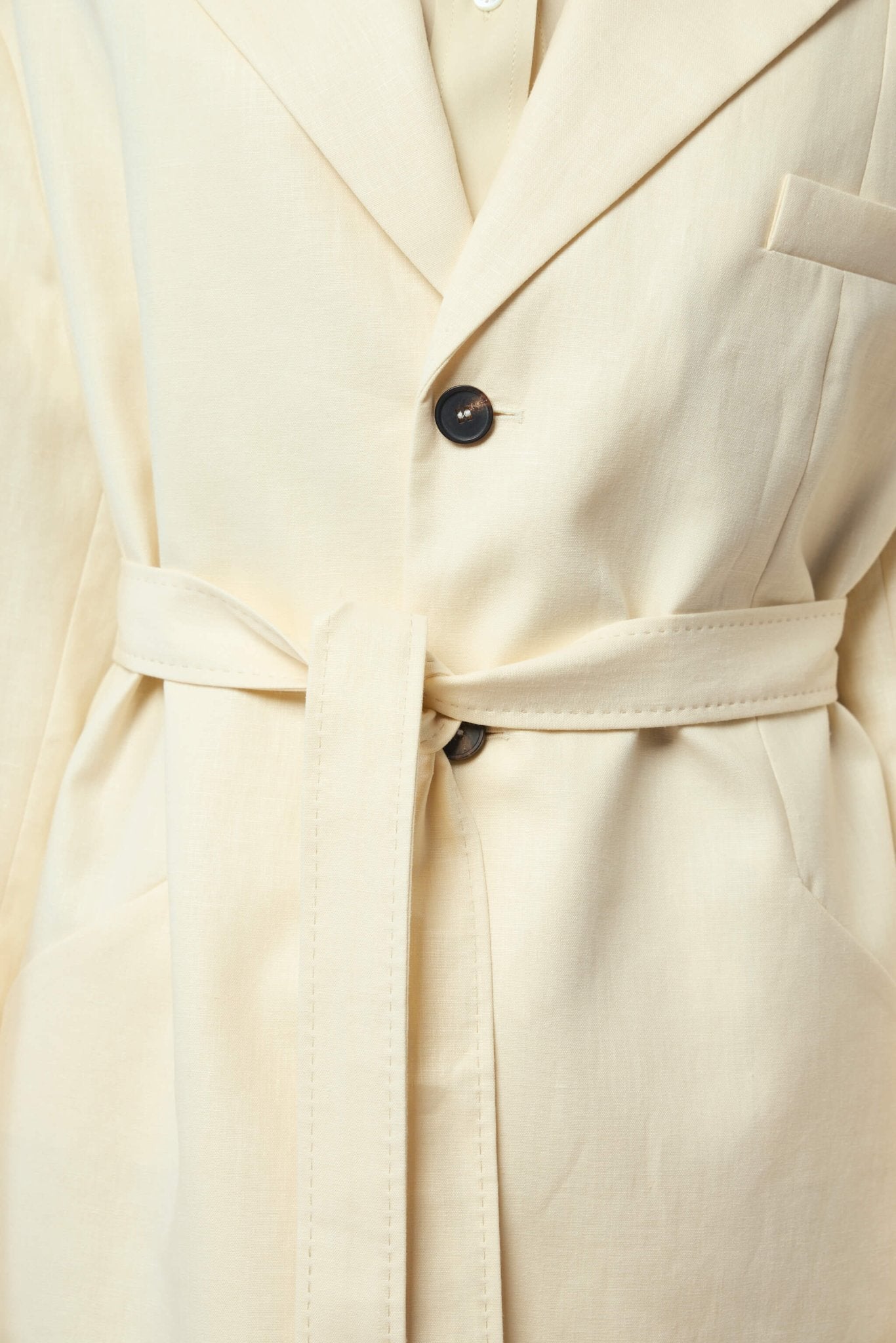 Frenken - Crush Linen Wrap Blazer - LABELS