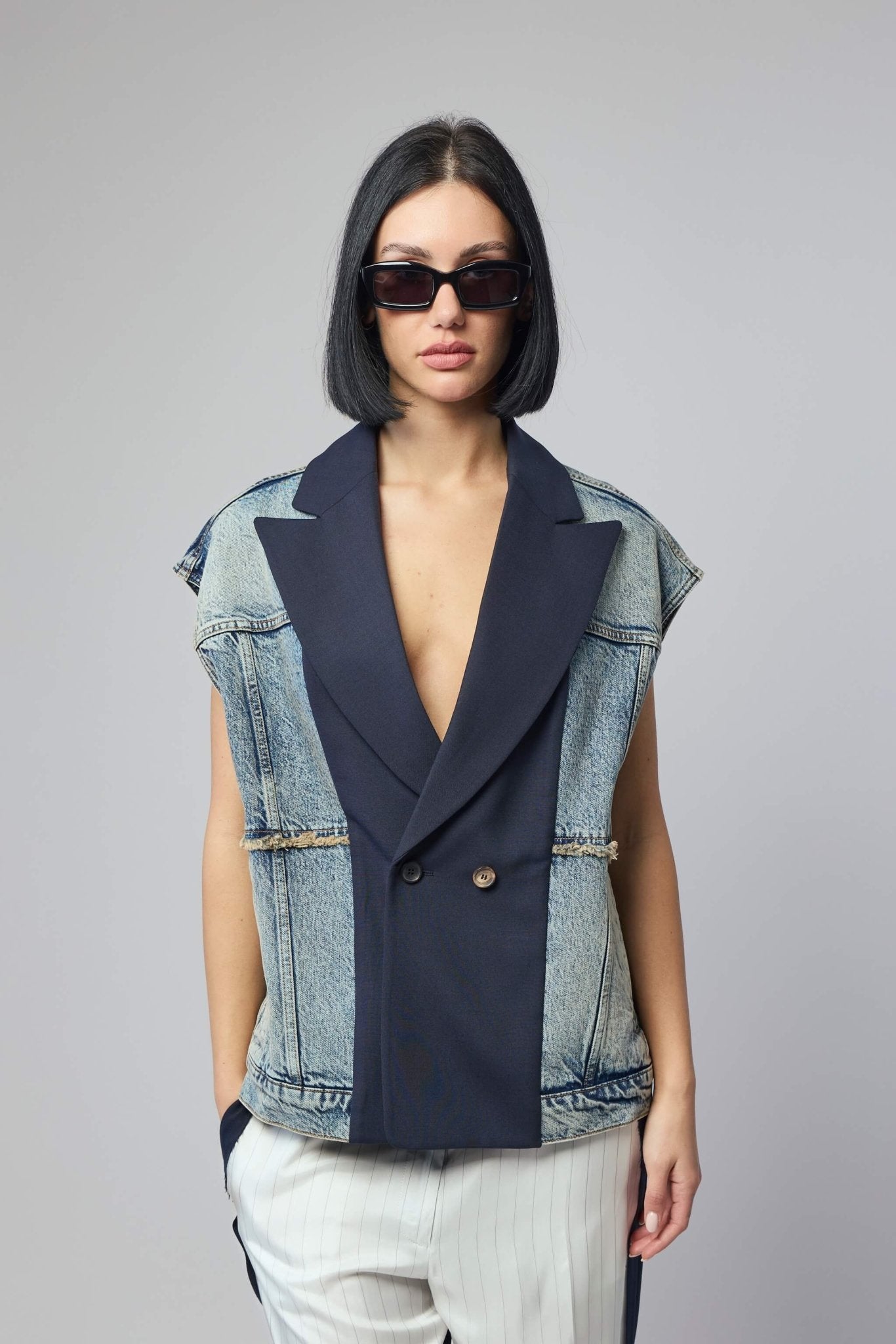 ジャケット・アウター FRENKEN 2025SS Slice Denim Blazer Frenken Blazers - Dinner Denim Jacket Navy – LABELS