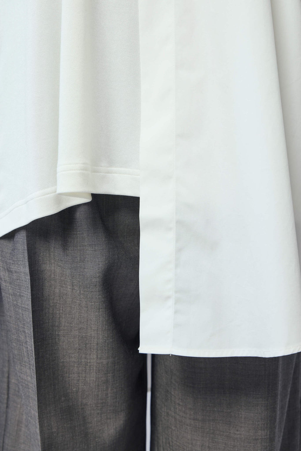 Frenken - Half Poplin Cotton Silk Jersey Top - LABELS