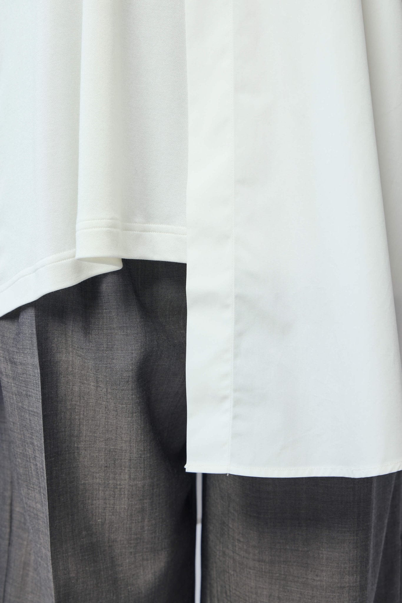 Frenken - Half Poplin Cotton Silk Jersey Top - LABELS