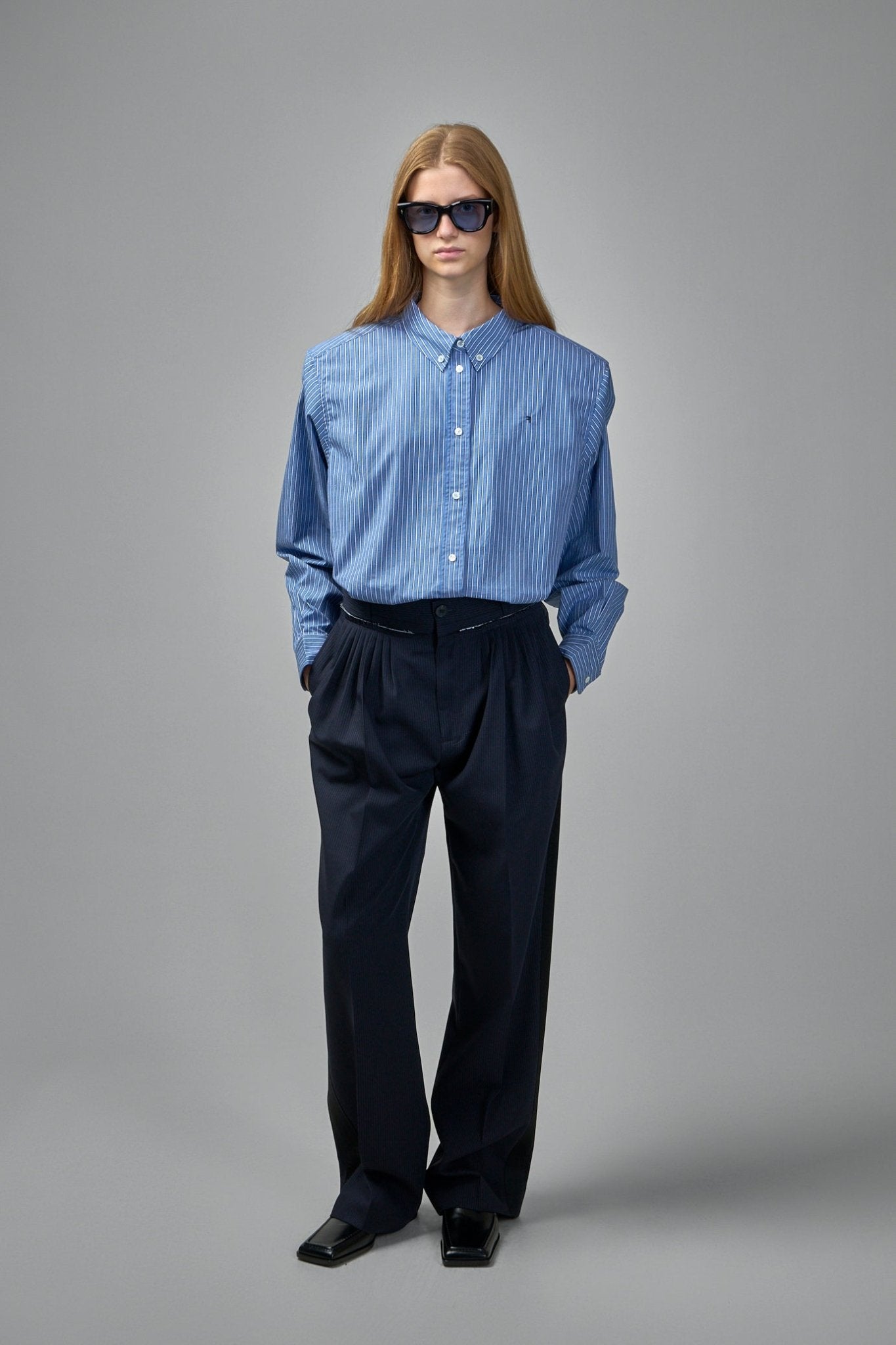 Frenken - Jump Pinstripe Pleat Pants - LABELS