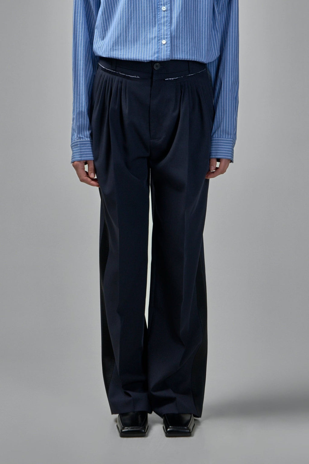 Frenken - Jump Pinstripe Pleat Pants - LABELS