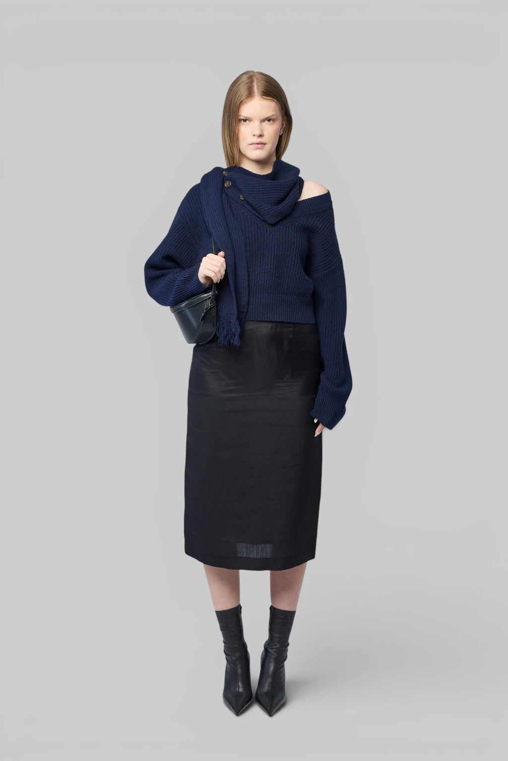 Frenken - Line Scarf Wool/cash Knitted Jumper - LABELS
