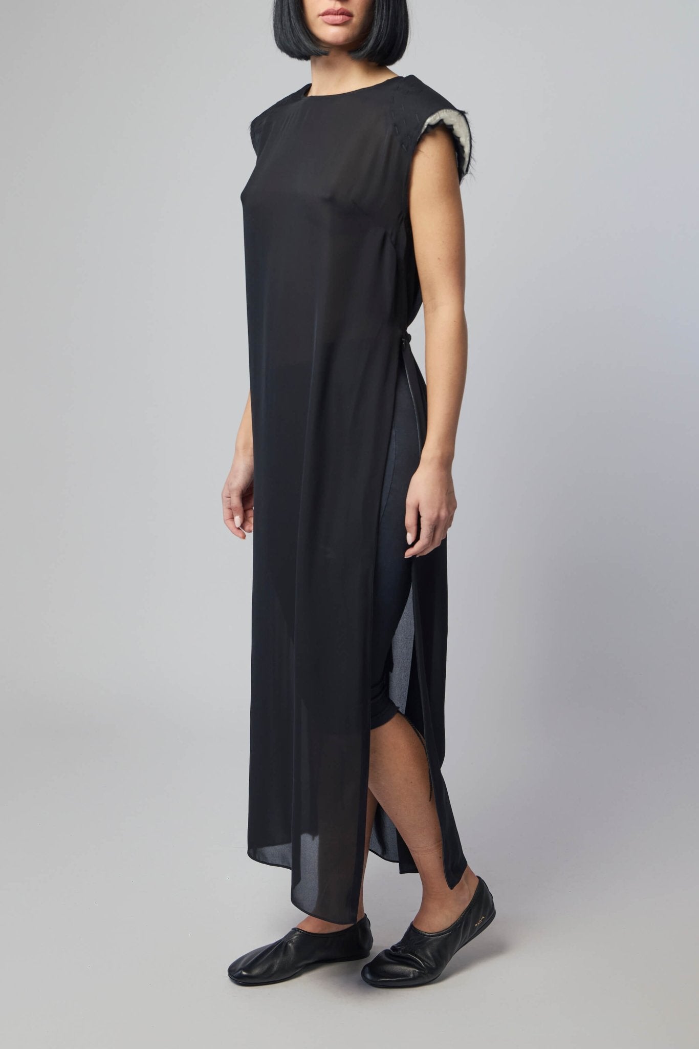 Frenken - Long Silk Georgette Dress - LABELS