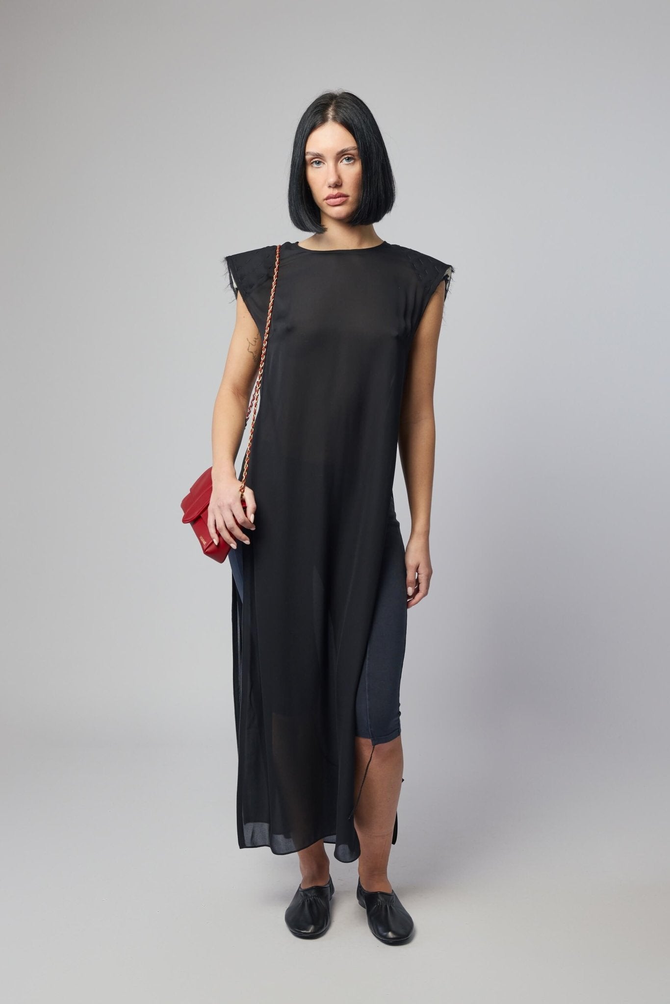 Frenken - Long Silk Georgette Dress - LABELS