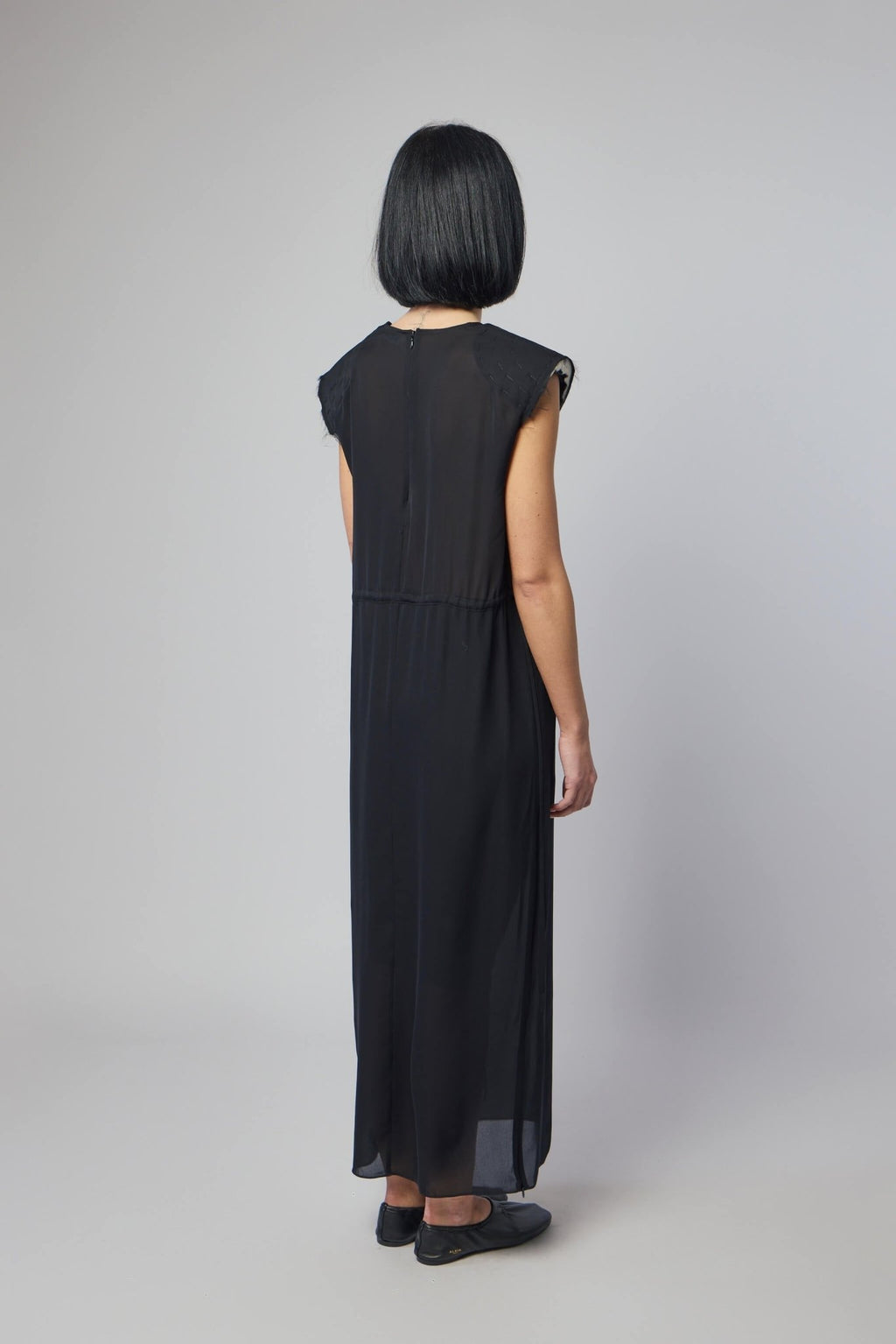 Frenken - Long Silk Georgette Dress - LABELS