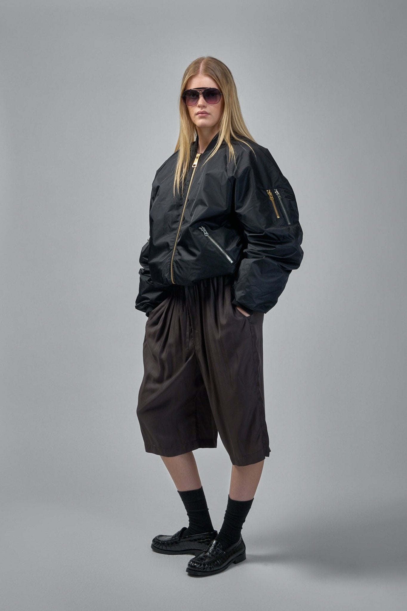 Frenken - Nylon Bomber Jacket Coat - LABELS