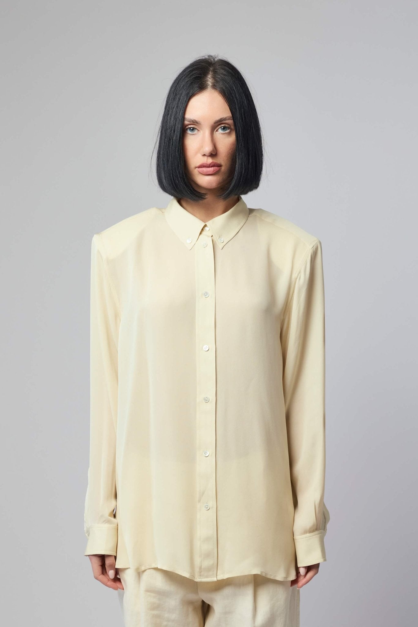 Frenken - Ralf Silk Classic Oversized 1980's Men's Shirt - LABELS