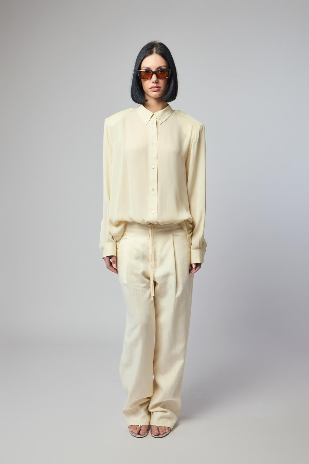 Frenken - Ralf Silk Classic Oversized 1980's Men's Shirt - LABELS