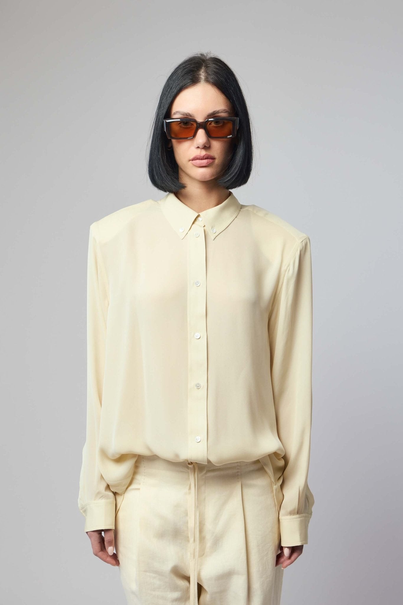 Frenken - Ralf Silk Classic Oversized 1980's Men's Shirt - LABELS
