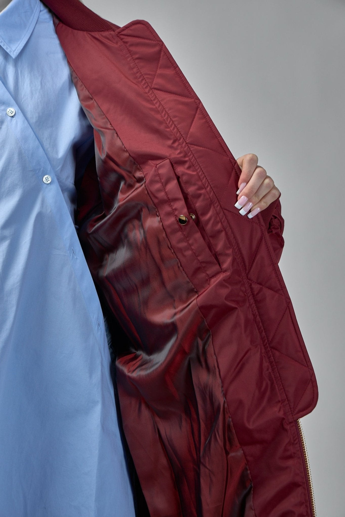 Frenken - Reward Long Nylon Bomber Jacket Coat - LABELS