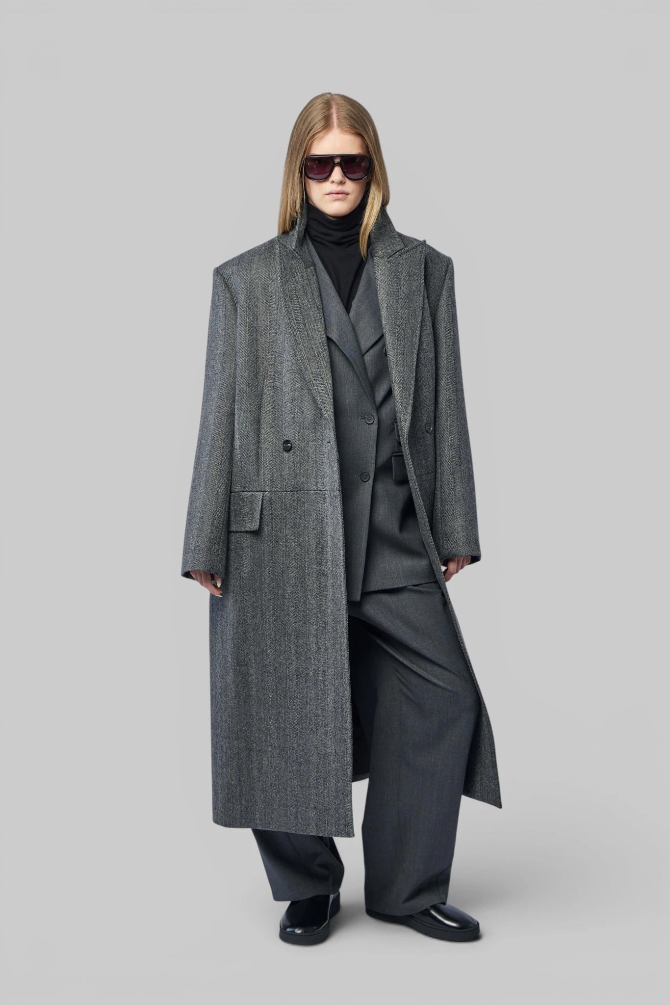 Frenken - Rework Haringbone Mens Coat - LABELS