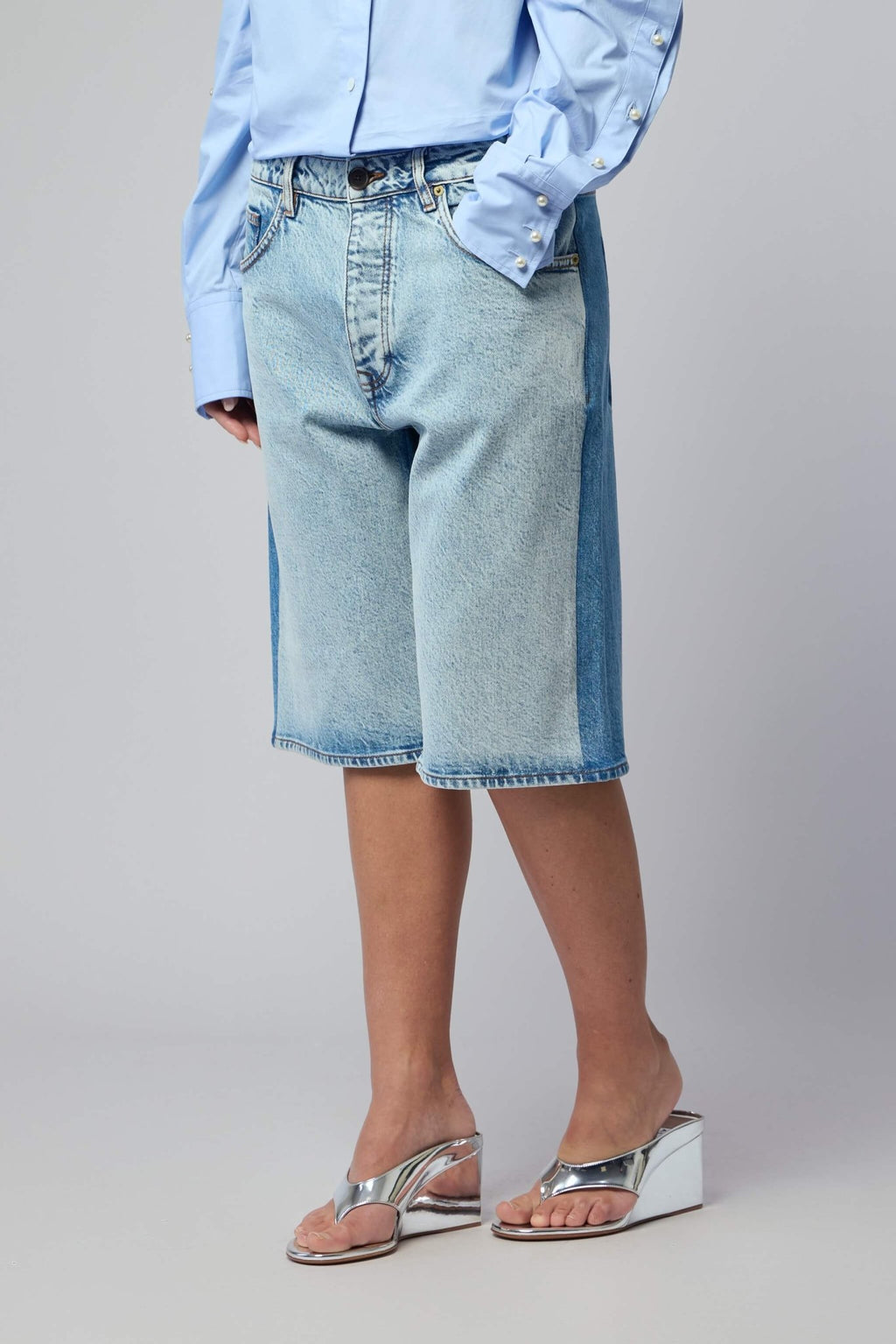 Frenken - Short Two Color Blue Denim - LABELS