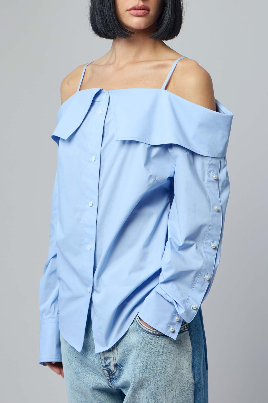 Frenken - Snap Spaghetti Strap Shirt - LABELS