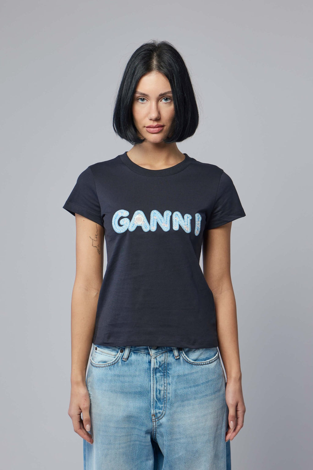 Ganni - Basic Cotton Jersey Baby Fit Ganni - LABELS