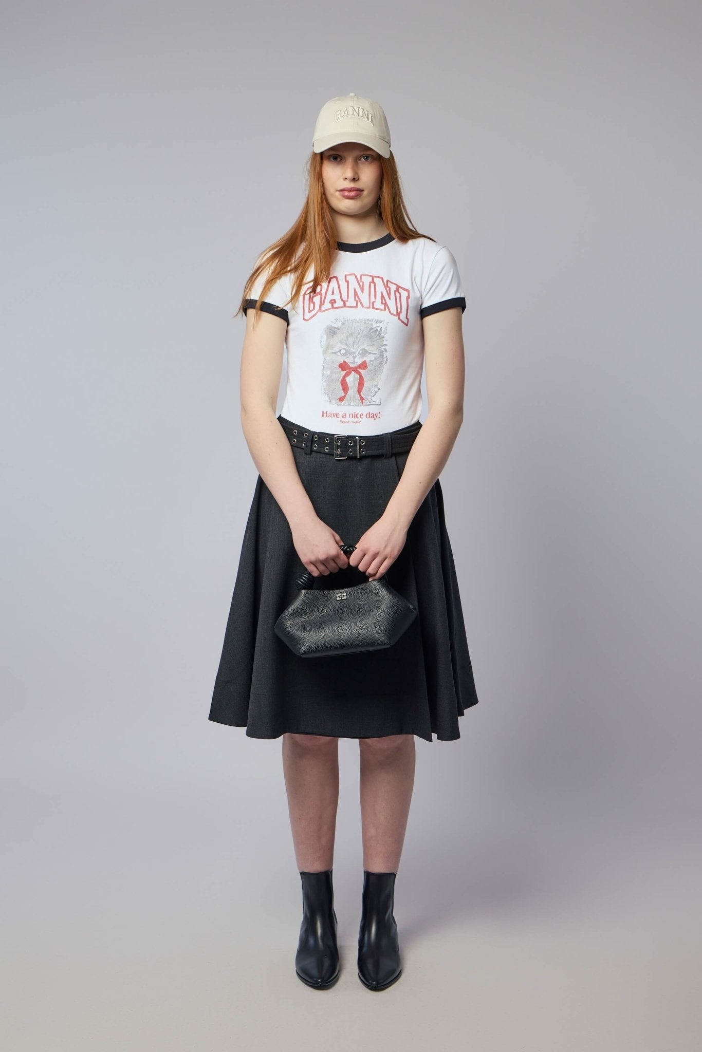 Ganni - Basic Cotton Jersey Margot Kitty Print - LABELS