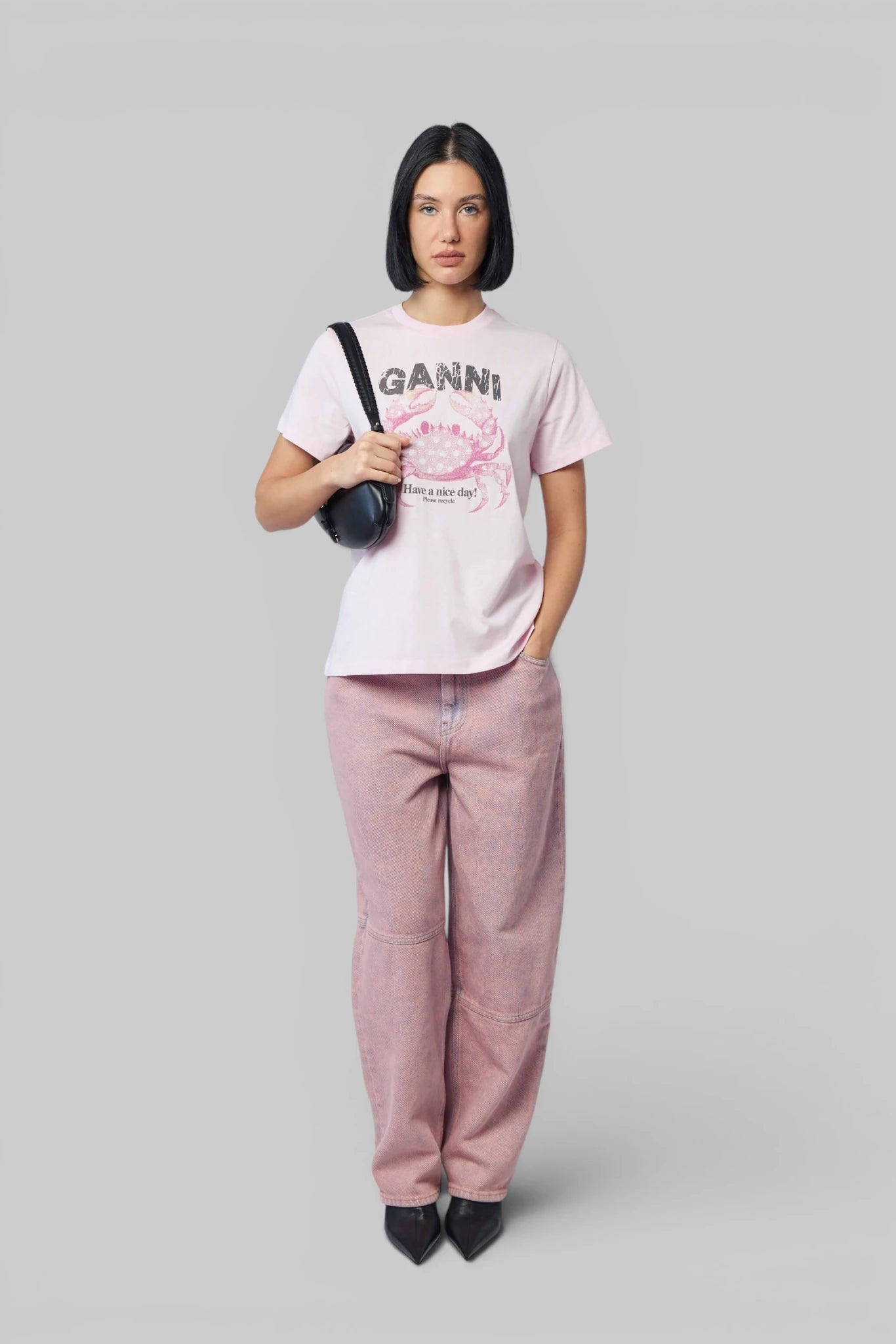 Ganni - Basic Cotton Jersey T-shirt - LABELS