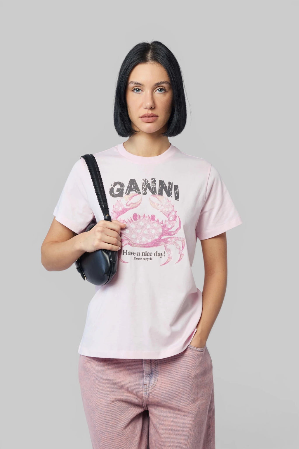 Ganni - Basic Cotton Jersey T-shirt - LABELS