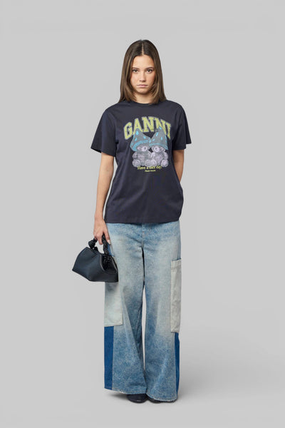 Basic Cotton Relaxed T-shirt Teddy Mushrooms