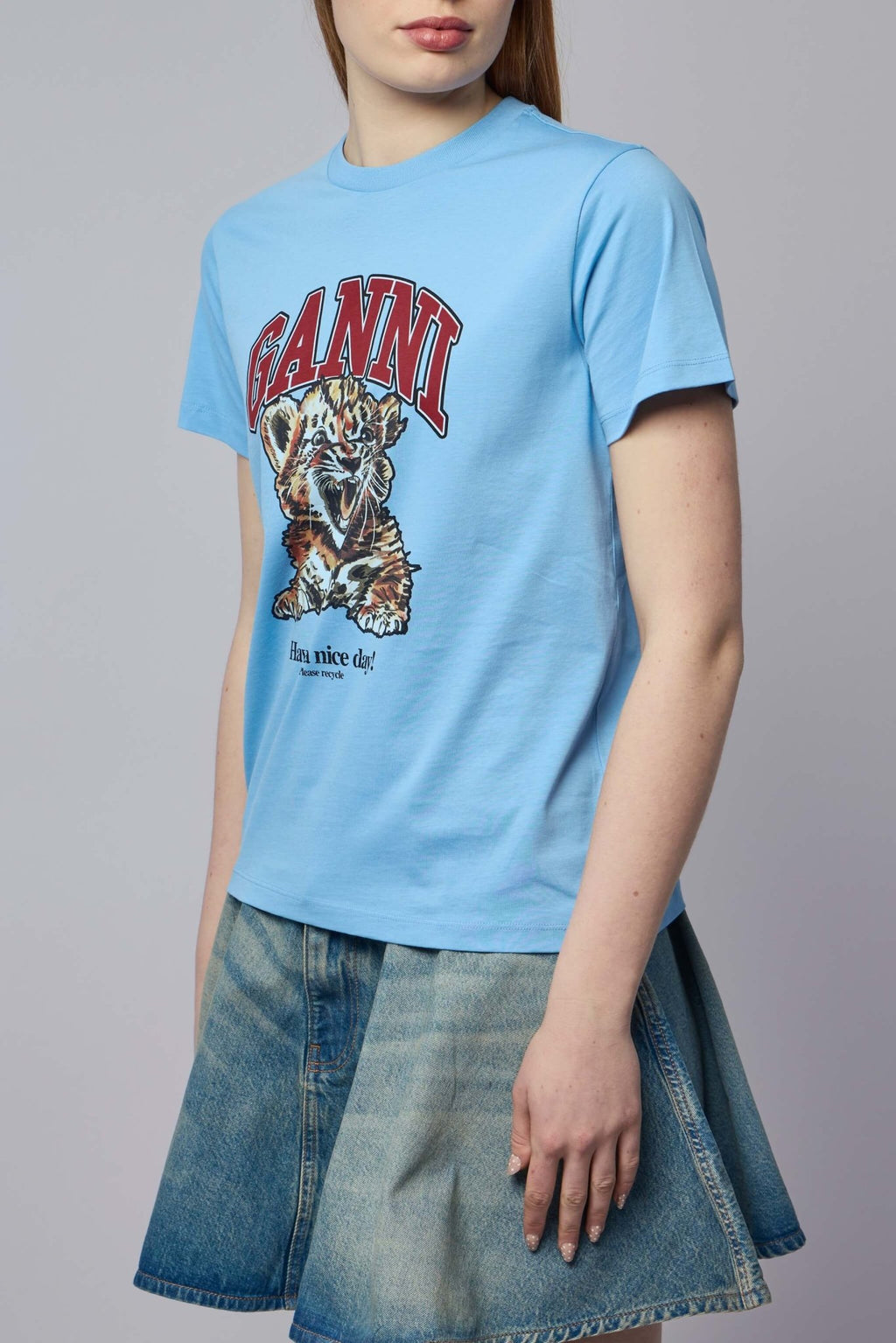 Ganni - Basic Jersey Tiger Relaxed T-shirt - LABELS