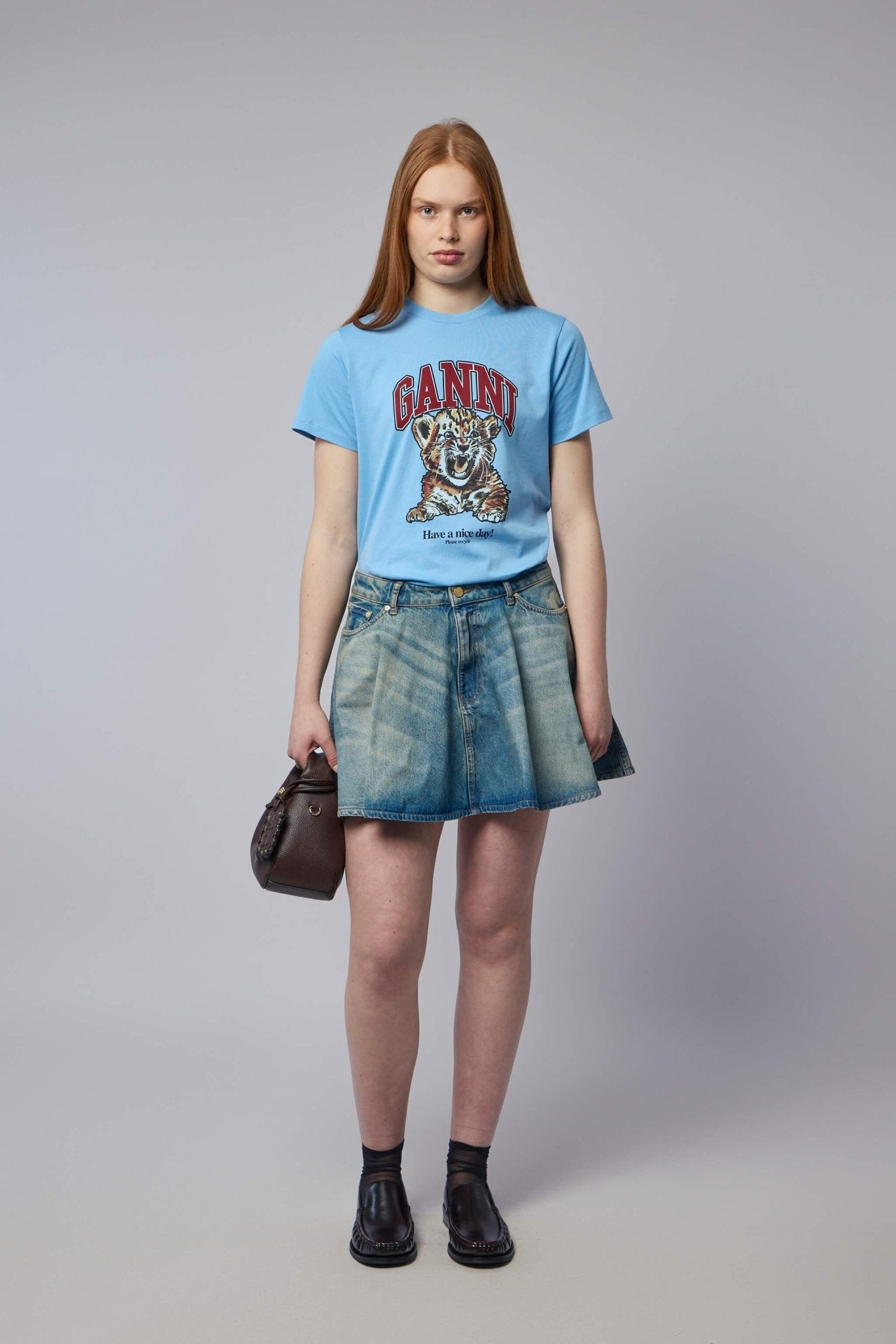 Ganni - Basic Jersey Tiger Relaxed T-shirt - LABELS