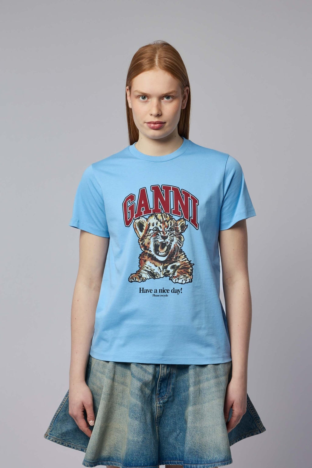 Ganni - Basic Jersey Tiger Relaxed T-shirt - LABELS
