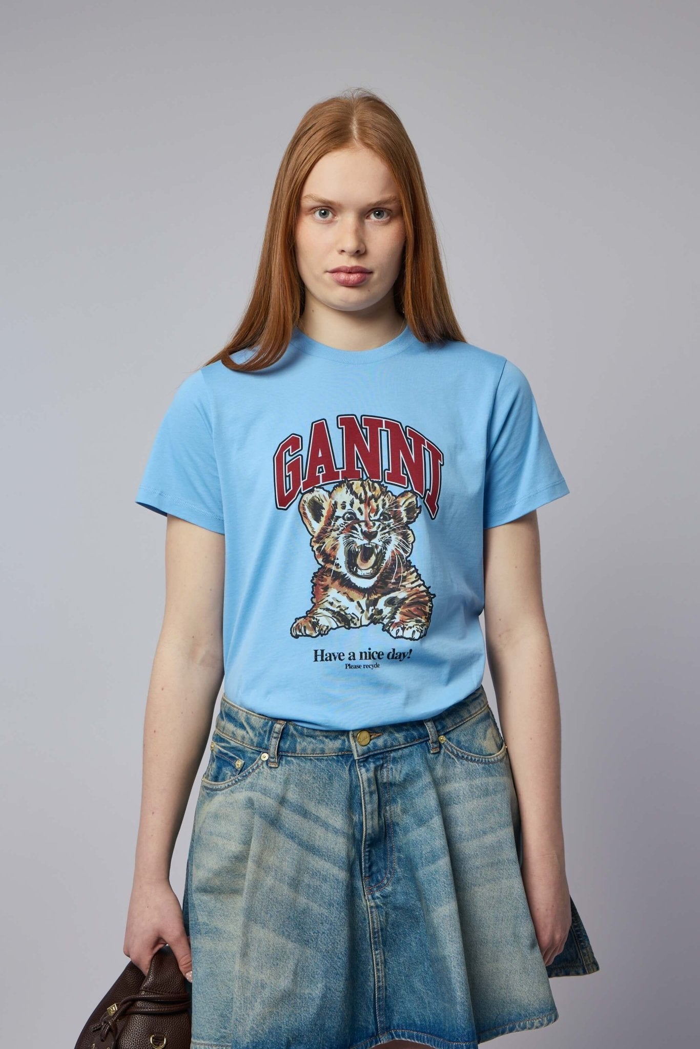 トップス GANNI Basic Jersey Tiger Relaxed T-shirt Ganni T-Shirts - Basic Jersey Tiger Relaxed Style – LABELS