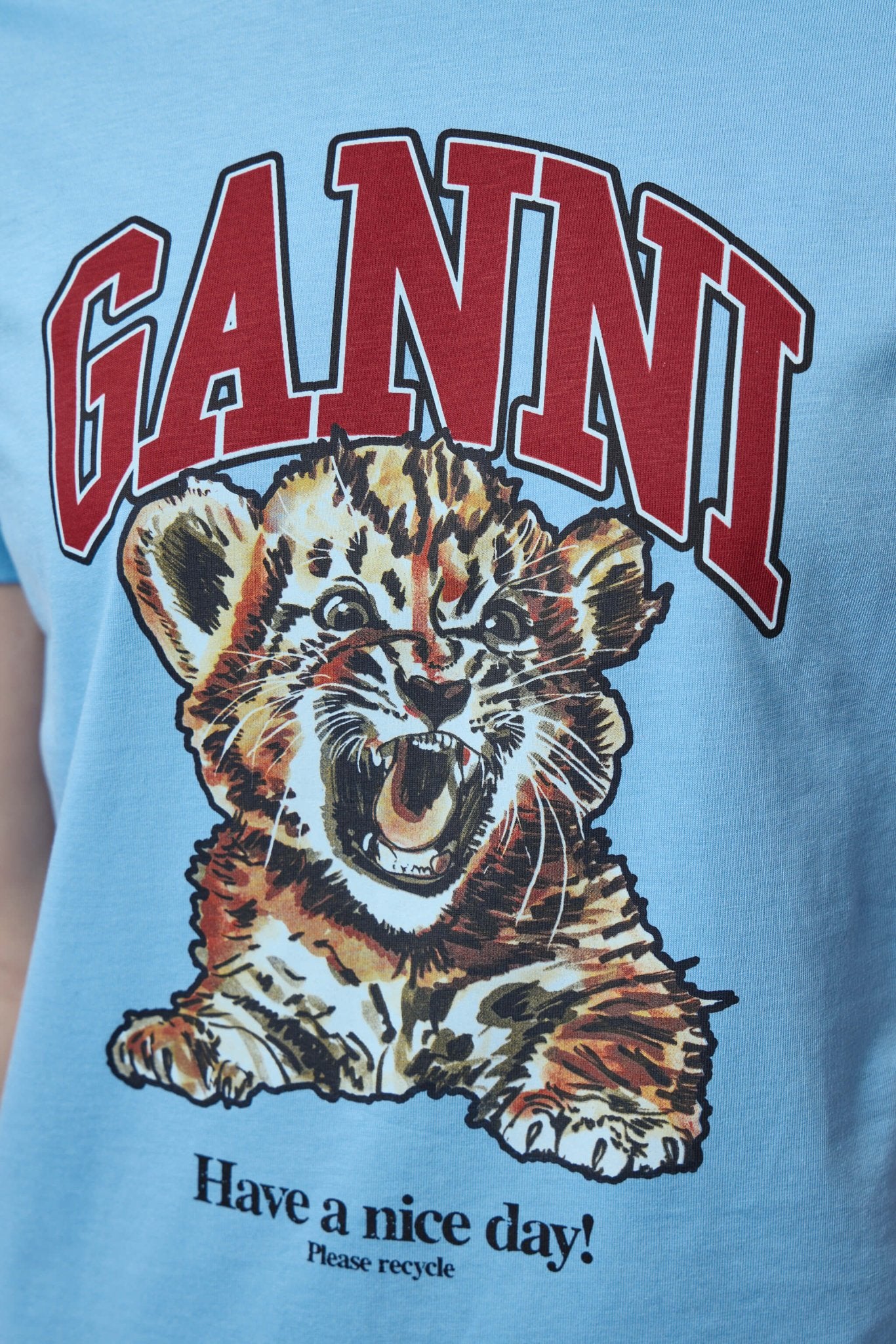 Ganni T-Shirts - Basic Jersey Tiger Relaxed Style – LABELS