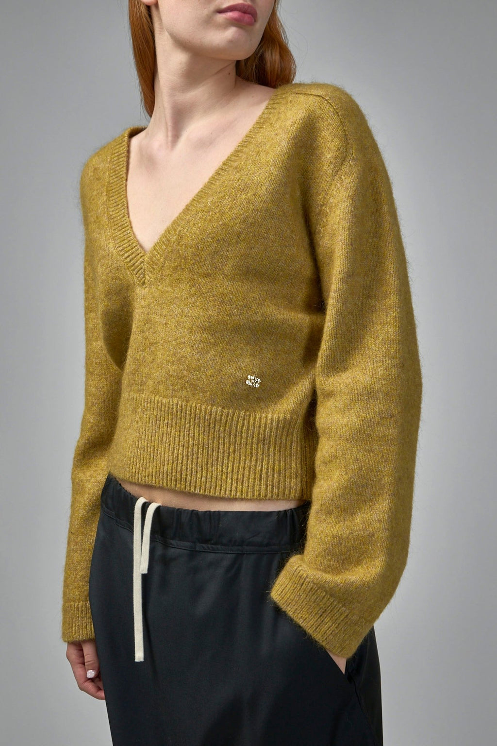 Ganni - Brushed Mohair Mix Deep V - Neck - LABELS