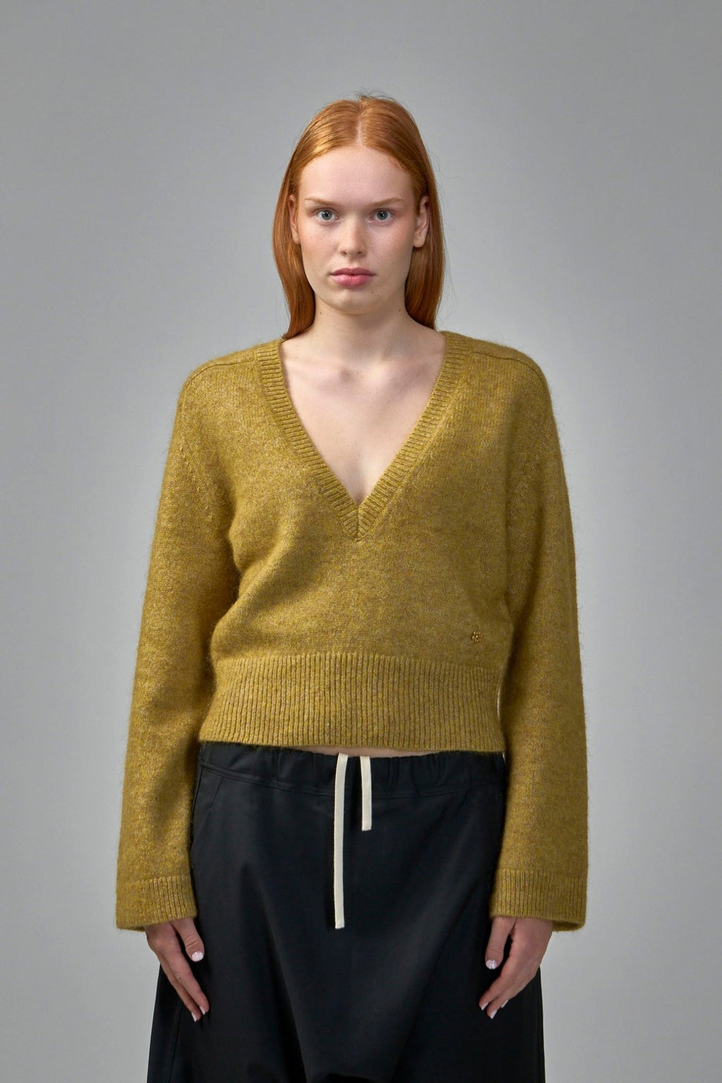 Ganni - Brushed Mohair Mix Deep V - Neck - LABELS